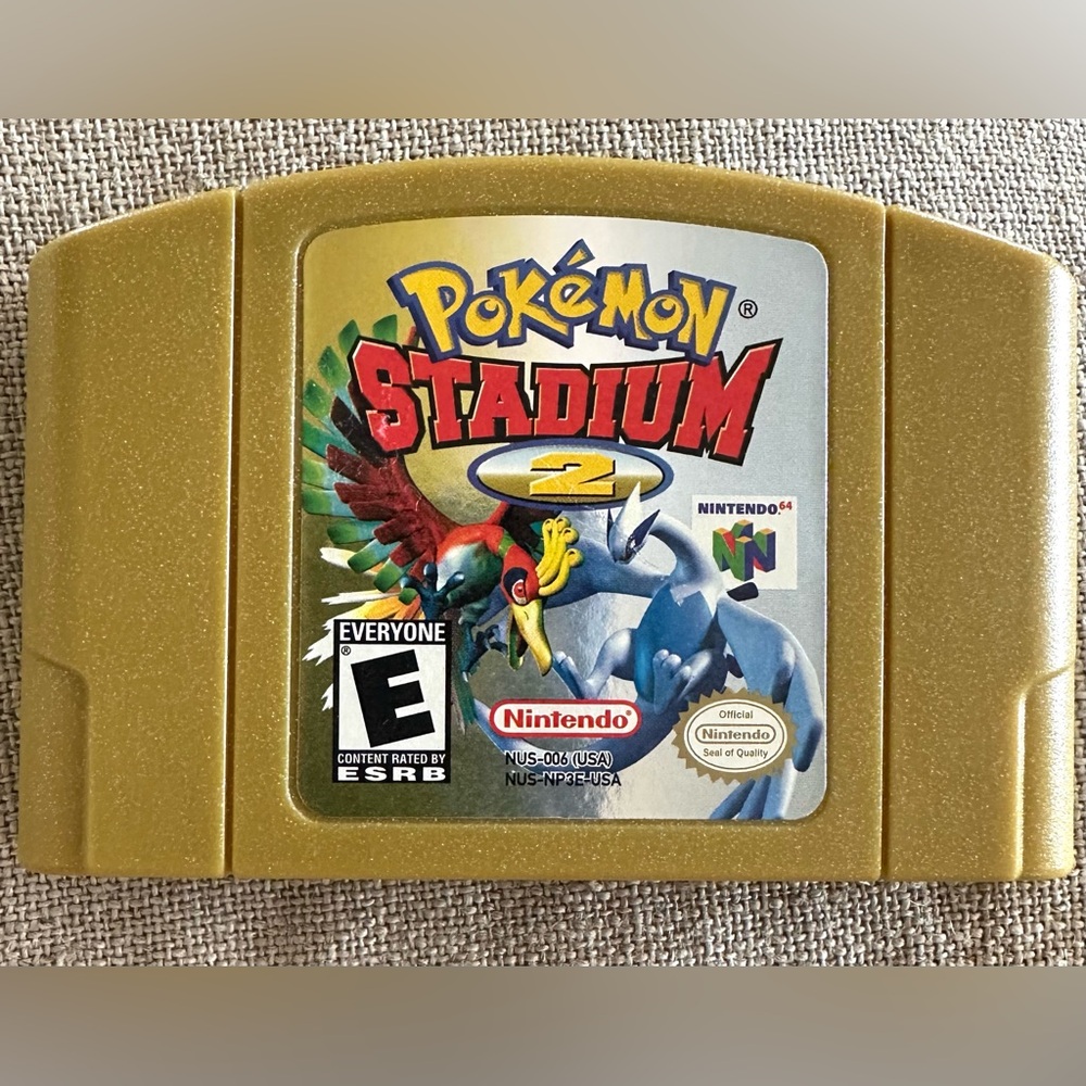 Nintendo 64 Pokémon Stadium 2 Gold Cartridge Video Game Y2K RARE HTF Japan - Picture 2 of 3